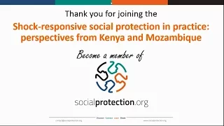 Shock responsive social protection in practice perspectives from Kenya and Mozambique