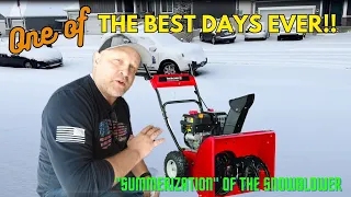 WHAT TO DO WITH YOUR SNOWBLOWER WHEN YOU ARE DONE USING IT! |  One of the best days of the year!