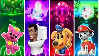 Pinkfong 🆚 Skibidi Toilet 🆚 Sheriff Labrodor 🆚 Paw Patrol 🏆 Who Is Best ❤️ Tiles Hop EDM Rush