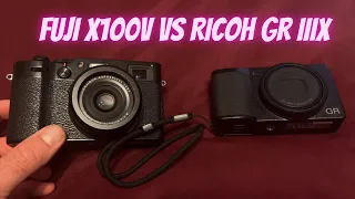 FujiFilm X100V vS Ricoh Gr iiix size comparison
