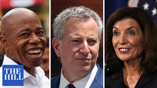 'Stay Safe And Stay Open': De Blasio Holds Briefing With NY Gov Hochul, Mayor-Elect Adams