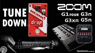 Zoom G1 Four TUNE DOWN using Pitch Shifter Drop G1x Four, G3n, G5n, G6, G11