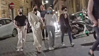 Angelina Jolie with her kids walking the streets of Rome after Eternals Premiere - Gossip Bae