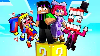 Locked on ONE LUCKY BLOCK with POMNI, CAINE, and RAGATHA! (The Amazing Digital Circus)