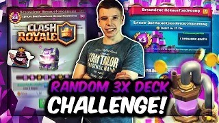 LUSTIGSTE RANDOM DECK CHALLENGE JEMALS?! 😂 | 3x ELIXIER vs. FLOBBY & MORTEN! | Clash Royale Deutsch