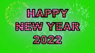 Happy New Year 2022 Lighting Animation Green Screen Video Effects