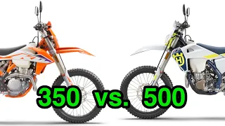 KTM 350 vs 500 and Husqvarna FE501 mini-review