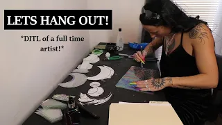 DITL OF A FULL TIME ARTIST! (Hangout with me for a normal day in my life)