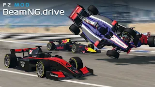 Realistic Formula car crashes#4 (F2 car mod)  BeamNG.drive