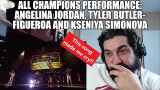 Reaction to Angelina Jordan, Tyler Butler-Figueroa and Kseniya Simonova on AGT Champions