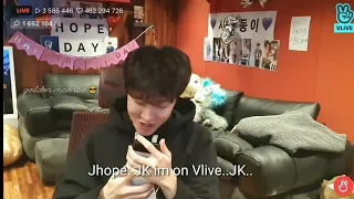 (Eng Sub) Jungkook calling Jhope during Vlive || Jhope Birthday