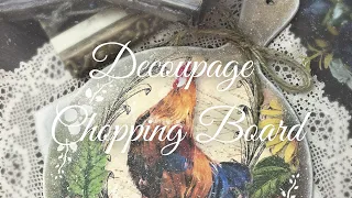 Decoupage on Wooden Chopping Board | Rice Paper Decoupage Tutorial