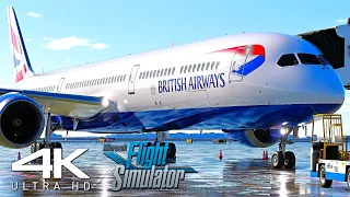 INSANE GRAPHICS!!!  | MSFS Realistic 7 Hour Full Flight To Boston Airport | Boeing 787-10 Dreamliner