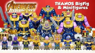 Thanos w/ Infinity Stones Avengers Infinity War Unofficial LEGO BigFigs & Minifigure Collection 2018