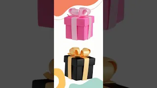 Choose Your Gift Box Challenge | Pink vs Black gift | ELIGE TU REGALO #shorts