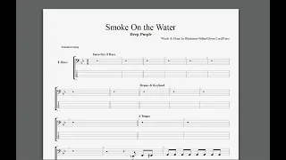 Smoke On The Water Isolated Bass + Score