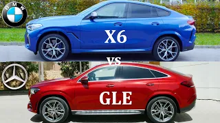 2020 BMW X6 vs Mercedes GLE Coupe,  GLE vs X6, Mercedes vs BMW - visual compare
