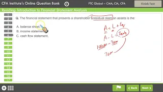 2022 CFA L1 R15 - Introduction to Financial Statement Analysis MCQs