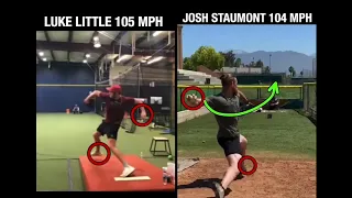 Luke Little v Josh Staumont - 105 MPH + 104 MPH Pitching Mechanics