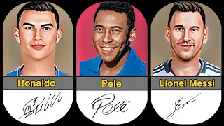 Coolest Signatures Famous Football Players : The best signatures of Ronaldo and Messi  _ World Data