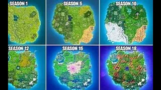 EVOLUTION of the Fornite map! (Season 1-Season 18)