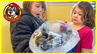 Monster Jam & Hot Wheels Monster Trucks 🥶 Baby Dinosaur Surprise Eggs FROZEN IN ICE