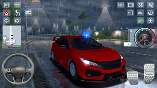 Red Honda Civic Undercover Police Car Driving Sim 2022 best ios Android Gameplay #23 Police42 Games