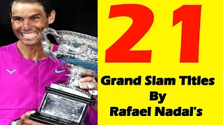 Rafael Nadal's 21 Grand Slam Titles, Records and Years #AustralianOpen2022 #nadal21grandslam #shorts