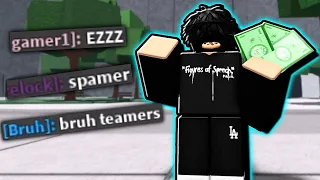 Tryhard Makes TOXIC PLAYERS Rage in Roblox The Strongest Battlegrounds...