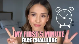 My First 5 Minute Honest Beauty Face Challenge!  Summer Edition | JESSICA ALBA