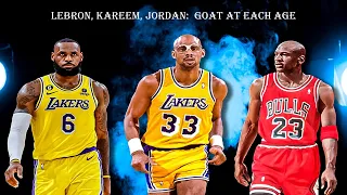 Jordan, Lebron, Kareem:  GOAT at Each Age