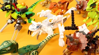 -LEGO Jurassic World unofficial-Indominus Rex  Velociraptor  Triceratops Jurassic Monster World