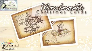 Fairy Stamper - Monochromatic Christmas Cards