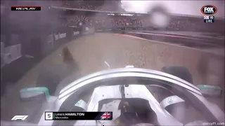 Lewis Hamilton onboard crash German GP 2019