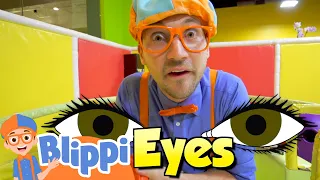 Blippi Learns the 5 Senses at an Indoor Playground | Educational Videos For Kids