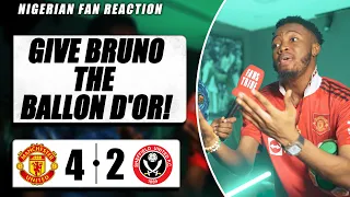 MANCHESTER UNITED 4-2 SHEFFIELD ( Kuro - NIGERIAN FAN REACTION) - Premier League 2023-24 HIGHLIGHT