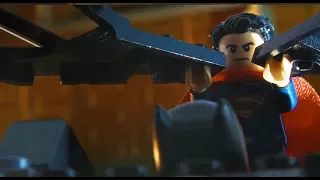 Batman vs Superman Batmobile scene in Lego