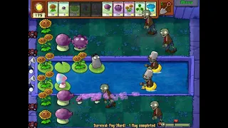 Plants vs. Zombies: Survival: Fog (Hard): Mediumalist Setup