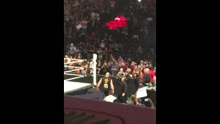 Brock Lesnar's entrance on Raw in Brooklyn 8-24-15