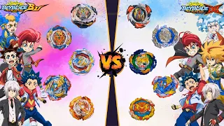 Beyblade Burst BU Team VS Beyblade Burst DB Team】 Relay battle ベイブレードバーストBU & DB 베이블레이드 버스트 BU & DB