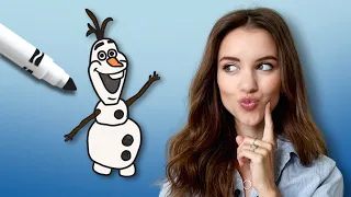 How To Draw Olaf from Frozen! ❄️ | Step-By-Step Drawing Tutorials for Kids 🖍