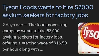 Boycott - Tyson Foods To Fire 1200 More Americans and Hire 52,000 Illegals With Benefits