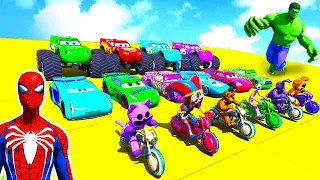 GTA V SPIDER-MAN 2, FIVE NIGHTS AT FREDDY'S, POPPY PLAYTIME CHAPTER 3 Join in Epic New Stunt Racing