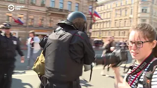 Russian Police Break Up Opposition May Day March In St. Petersburg