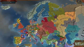 Europa Universalis 4 Vanilla AI Timelapse - 1444-2777