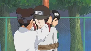 Tenten Venda los Ojos de Neji para que Sakura este Comoda