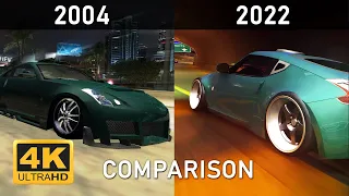 NFS Underground 2 Original vs Remastered Mod 2022 Comparison (4K Video)