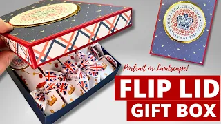 Flip Lid Gift Boxes with a SURPRISE! Portrait or Landscape