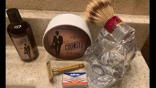 “Of Counsel” Soap and Aftershave. Vintage Gillette Tech Razor, & peek at U.S. Open of Surfing.