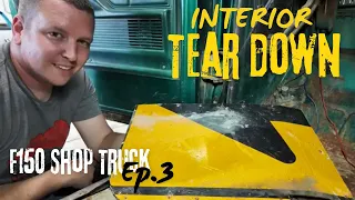 Junkyard Shop Truck Ep. 3: Interior Tear Down and First Look at Floor Pans